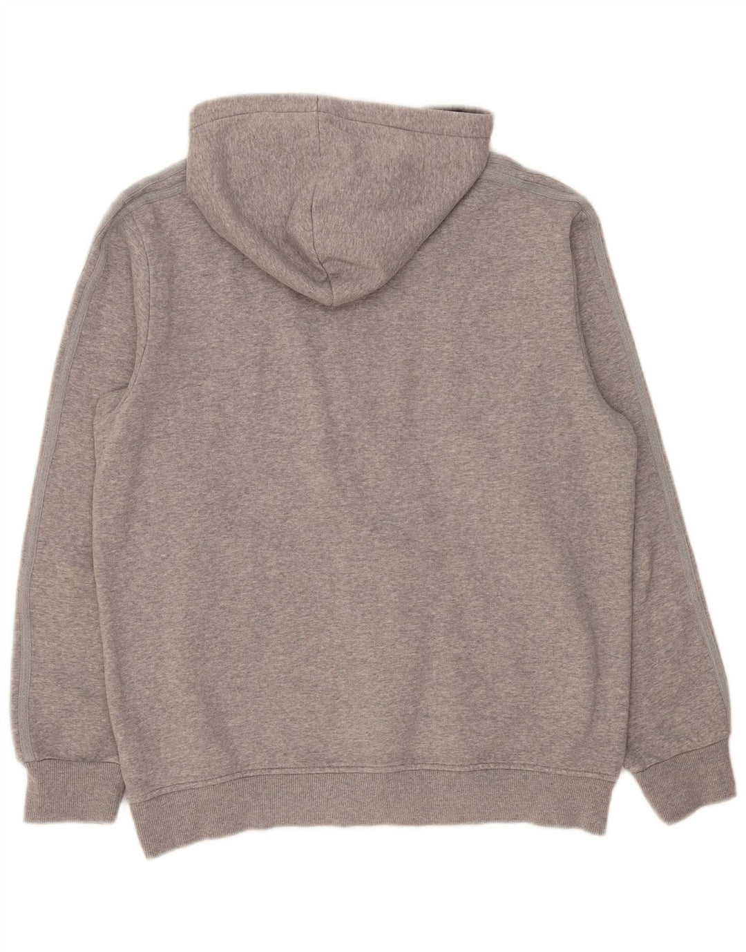 Adidas Mens Zip Hoodie Sweater Large Grey Cotton