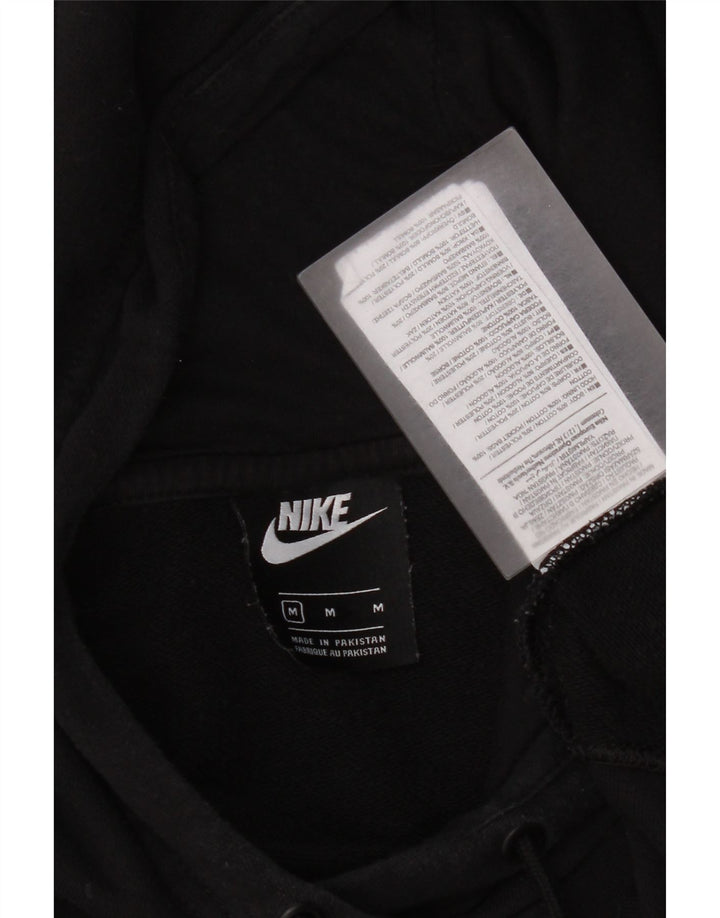 Nike Womens Longline Oversized Hoodie Jumper UK 14 Medium Black Cotton