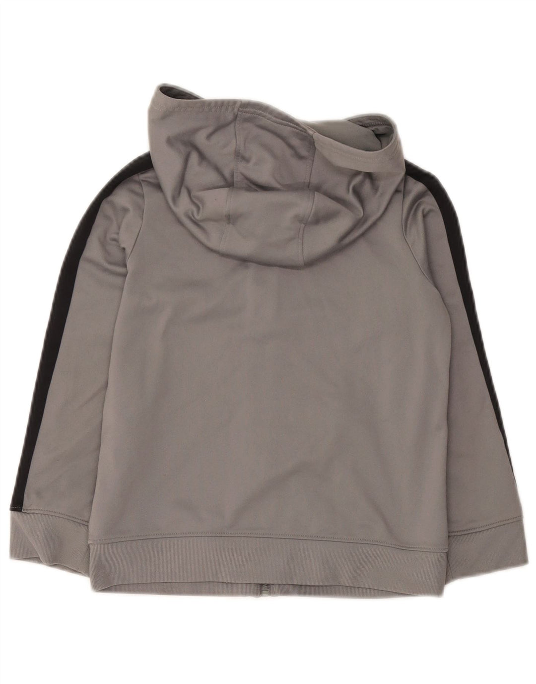 Under Armour Boys Zip Hoodie Sweater 7-8 Years Small Grey Colourblock