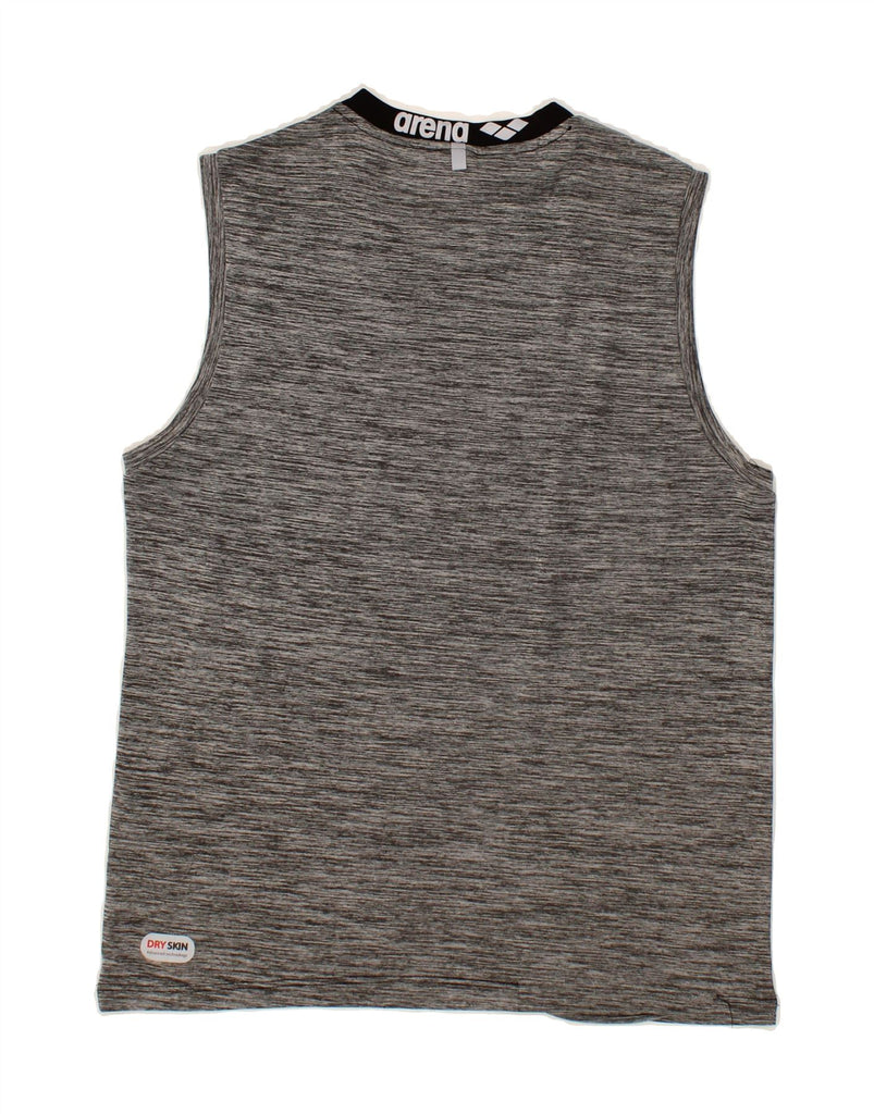 ARENA Womens Vest Top UK 14 Medium Grey Flecked Polyester Vintage Arena and Second-Hand Arena from Messina Hembry 