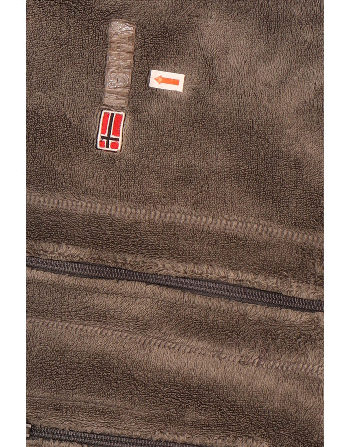 Norway Mens Fleece Jacket UK 38 Medium Grey Colourblock Polyester Sports