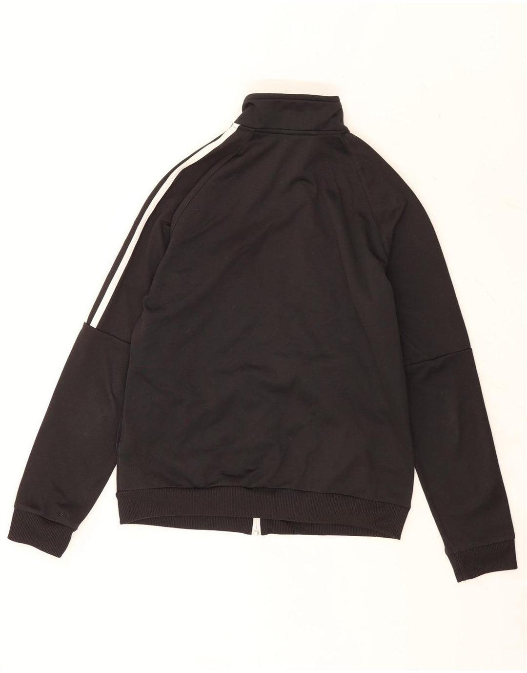 Adidas Womens Tracksuit Top Jacket UK 12/14 Medium Black Polyester