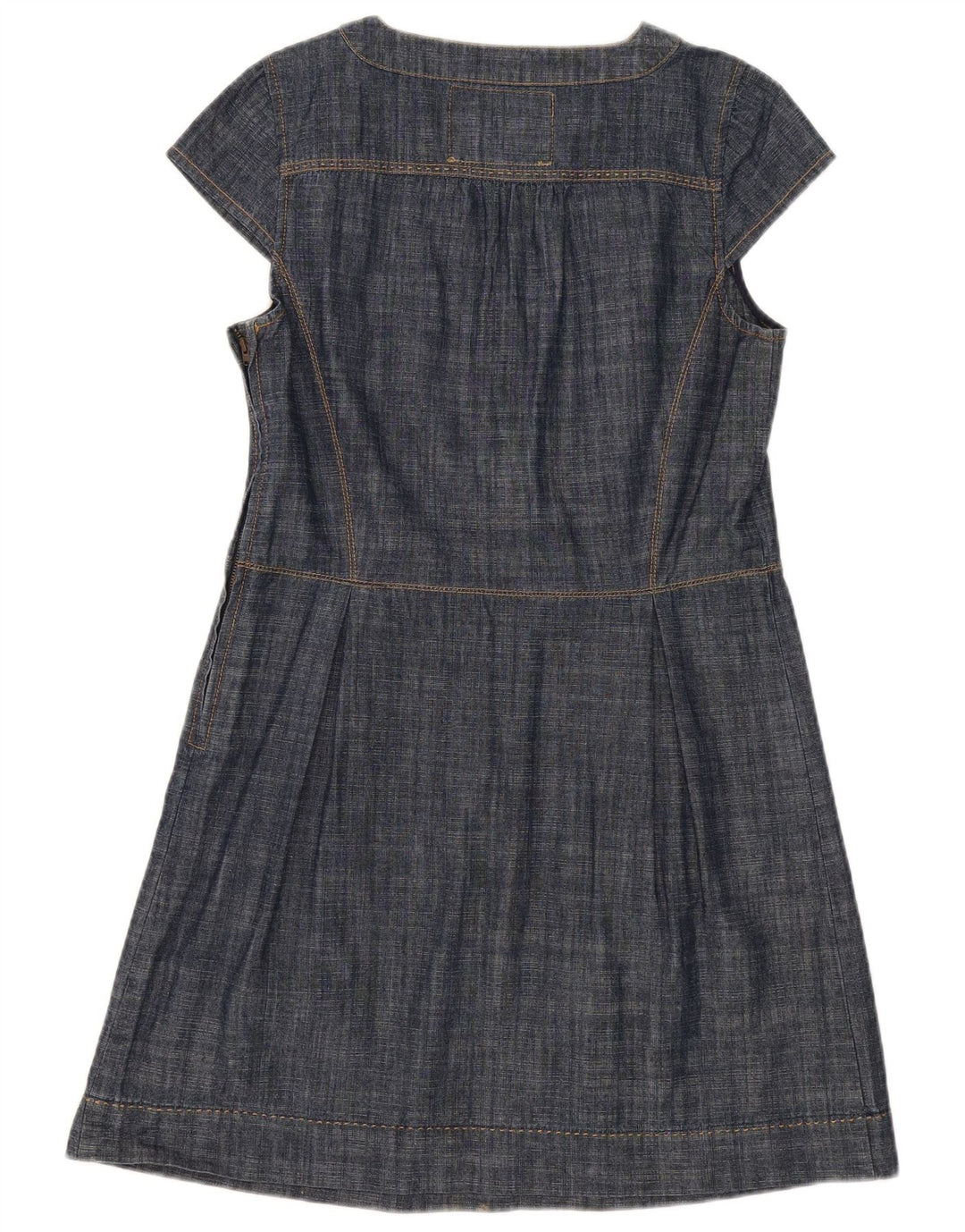 Next Womens A-Line Dress UK 14 Medium Navy Blue Cotton