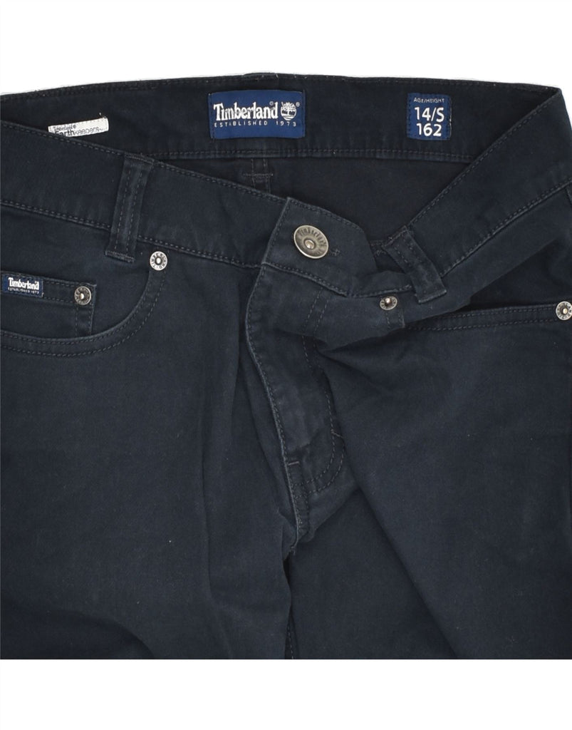 TIMBERLAND Girls Straight Casual Trousers 13-14 Years W27 L29 Navy Blue | Vintage Timberland | Thrift | Second-Hand Timberland | Used Clothing | Messina Hembry 