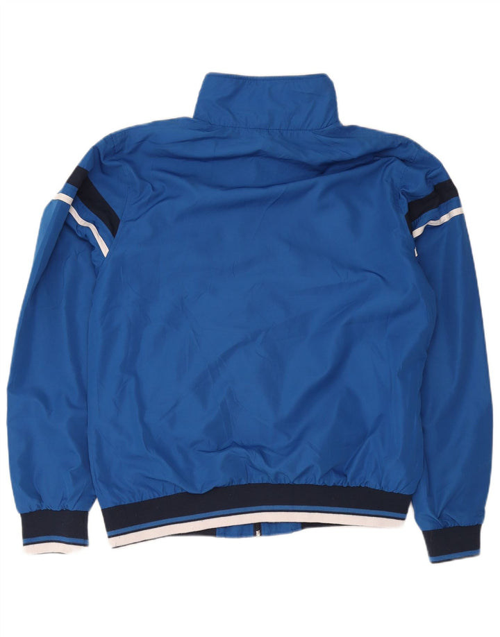 Asics Mens Bomber Jacket UK 42 XL Blue Colourblock Polyester