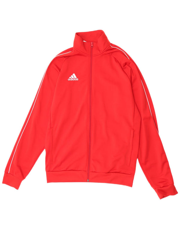 Adidas Mens Tracksuit Top Jacket Medium Red Polyester