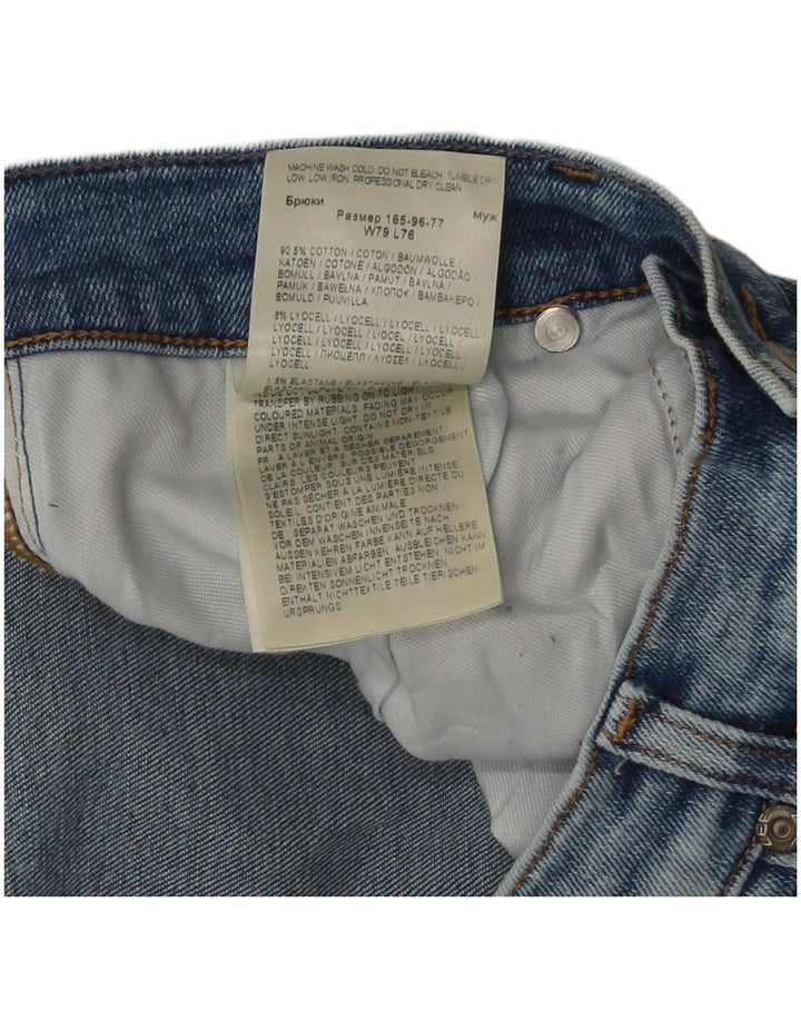 Lee Mens Luke Slim Jeans W31 L30 Blue Cotton