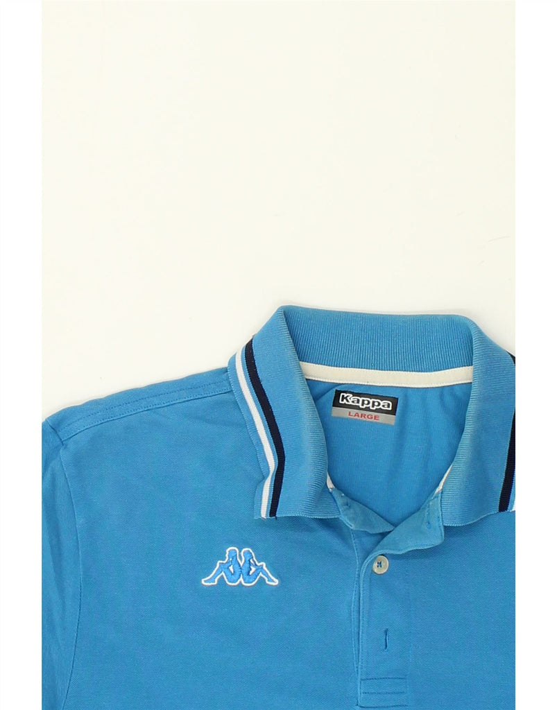 KAPPA Mens Polo Shirt Large Blue Cotton | Vintage Kappa | Thrift | Second-Hand Kappa | Used Clothing | Messina Hembry 