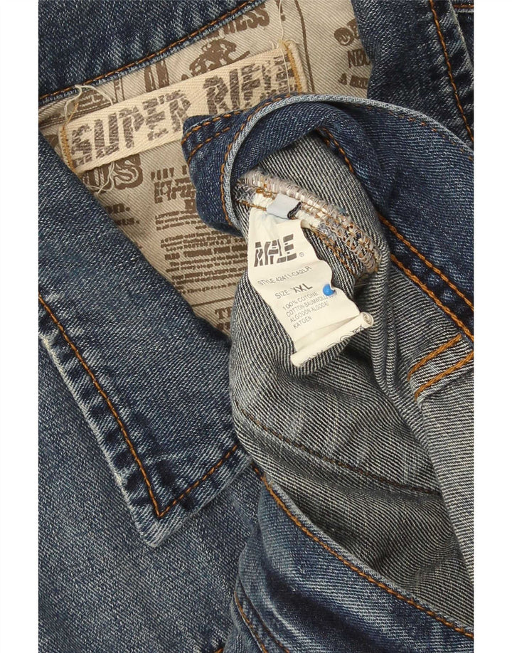 Rifle Mens Denim Jacket 2XL Blue Cotton