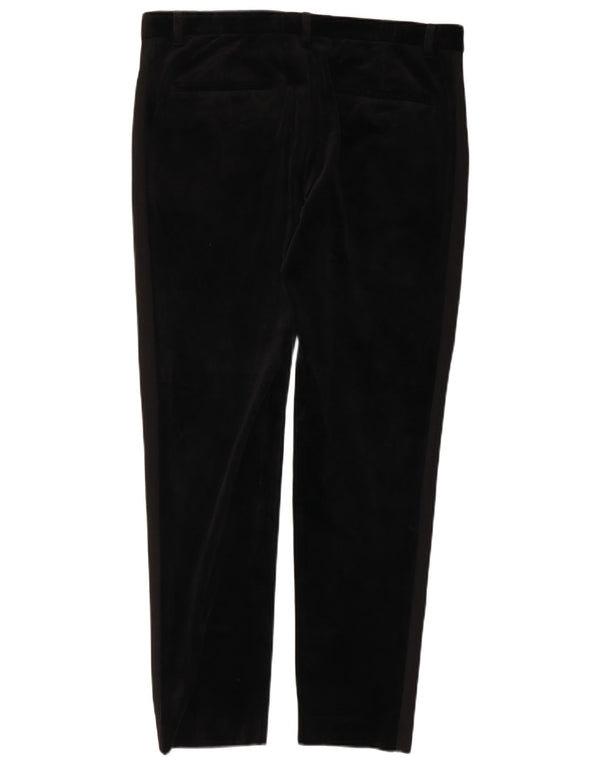 Zara Womens Slim Chino Trousers EU 40 Medium W31 L28 Black Viscose