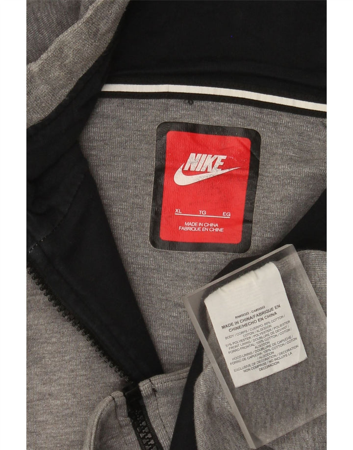 Nike Mens Zip Hoodie Sweater XL Grey Cotton
