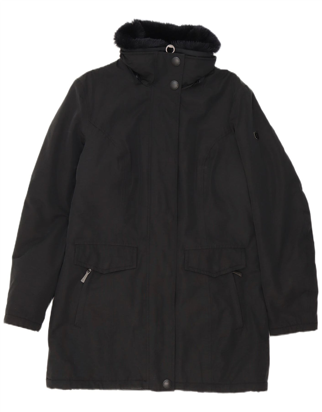 Wellensteyn Womens Padded Coat UK 14 Medium Black Cotton