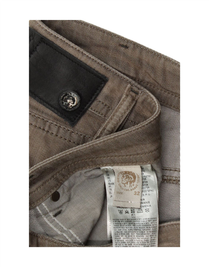 Diesel Mens Straight Jeans W32 L32 Grey Cotton