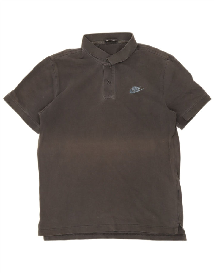 Nike Mens Polo Shirt Medium Grey Cotton