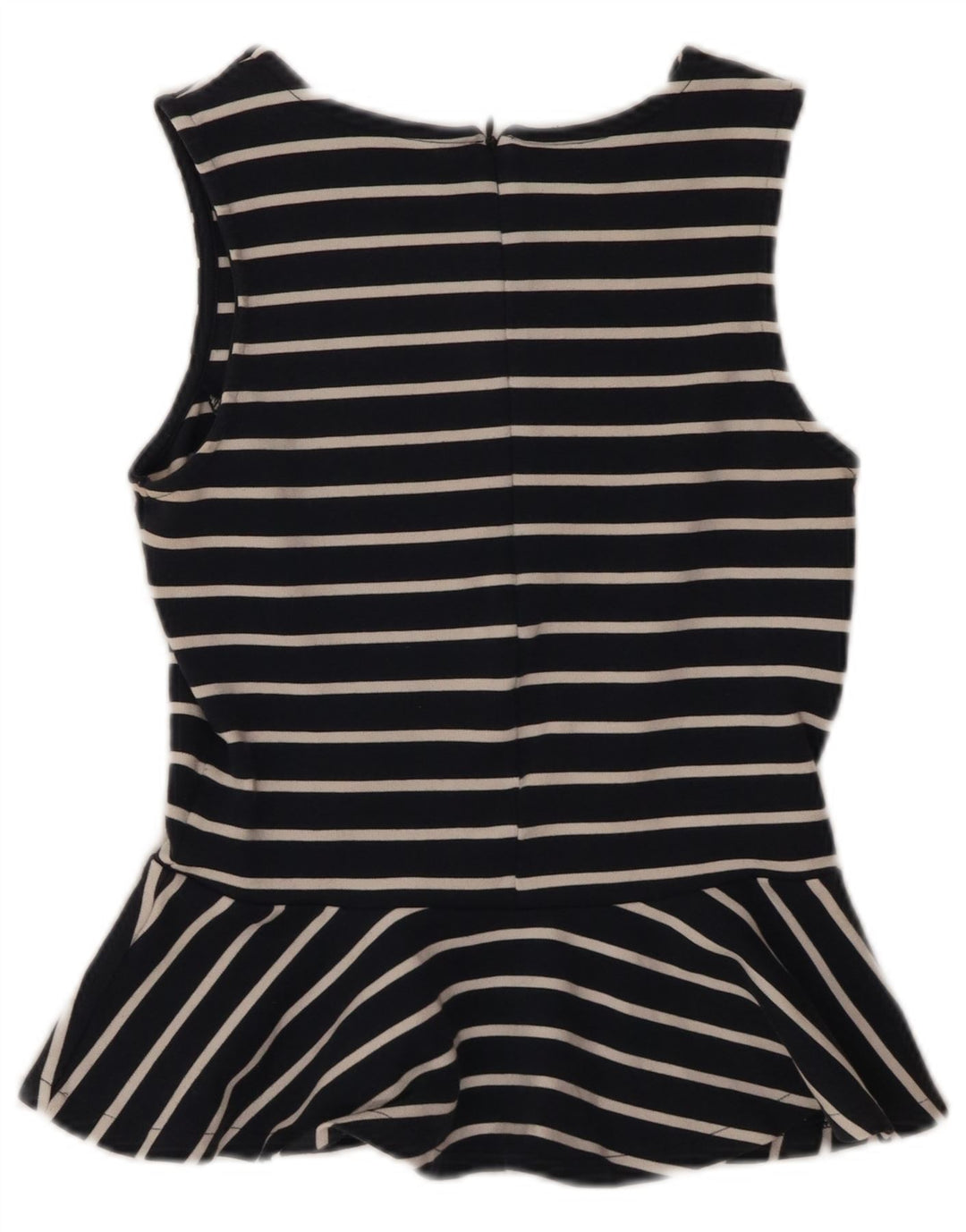 Jack Wills Womens Blouse Top UK 8 Small Navy Blue Striped Nautical