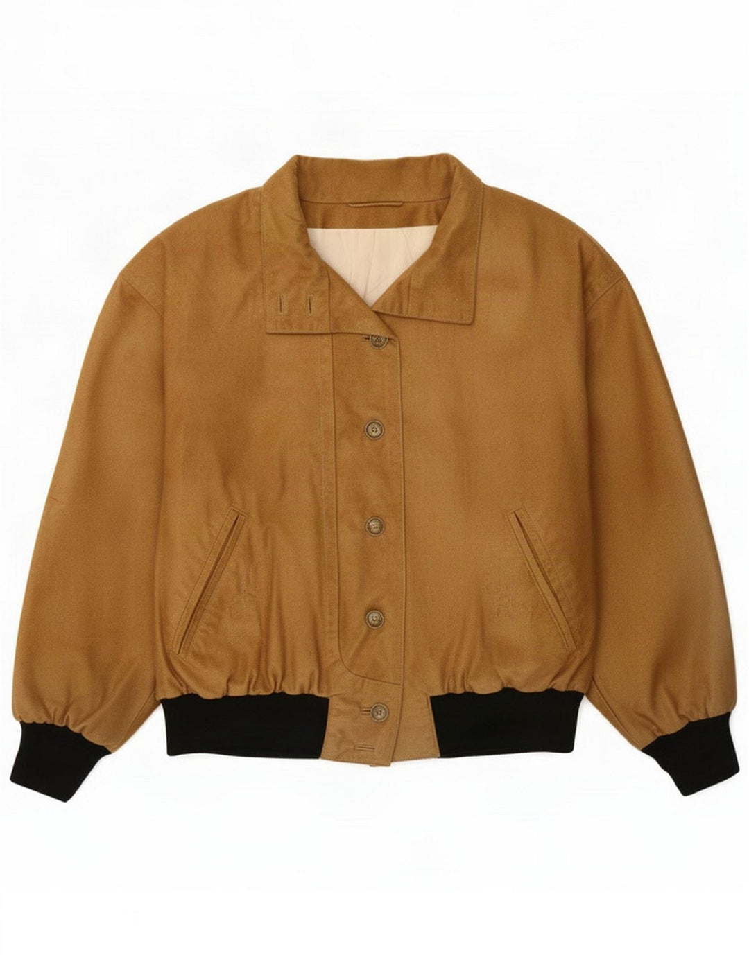 Vintage Womens Bomber Jacket UK 16 Large Beige