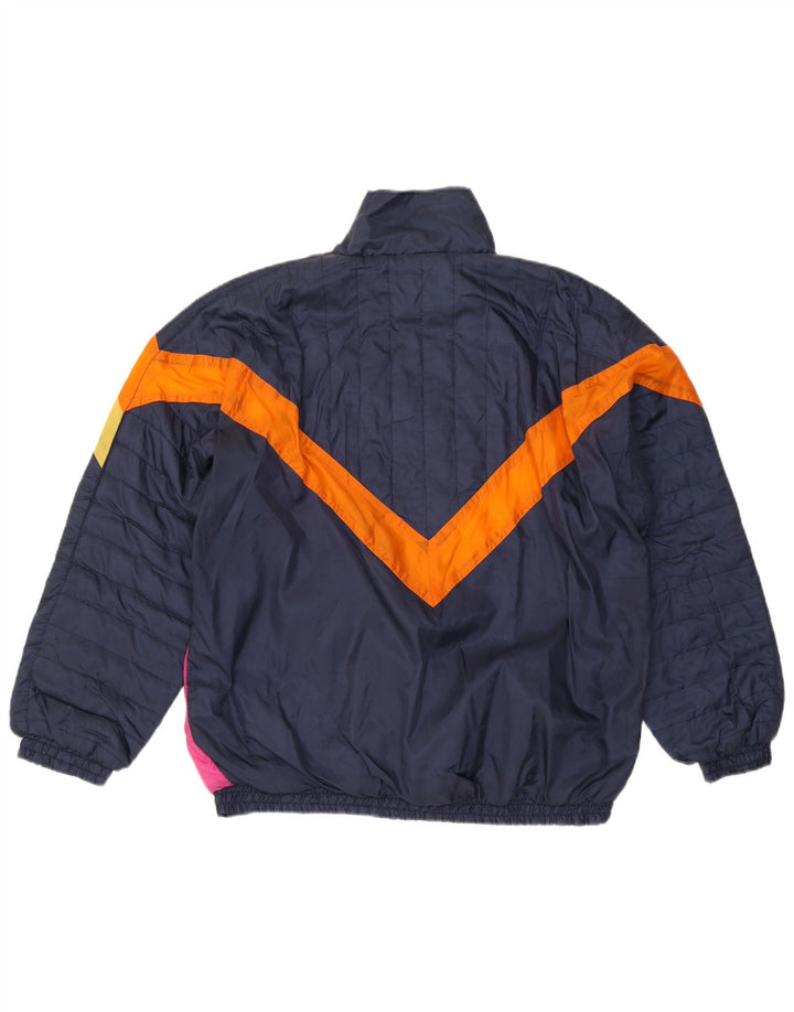 James Arrow Mens Tracksuit Top Jacket XL Navy Blue Colourblock Polyester