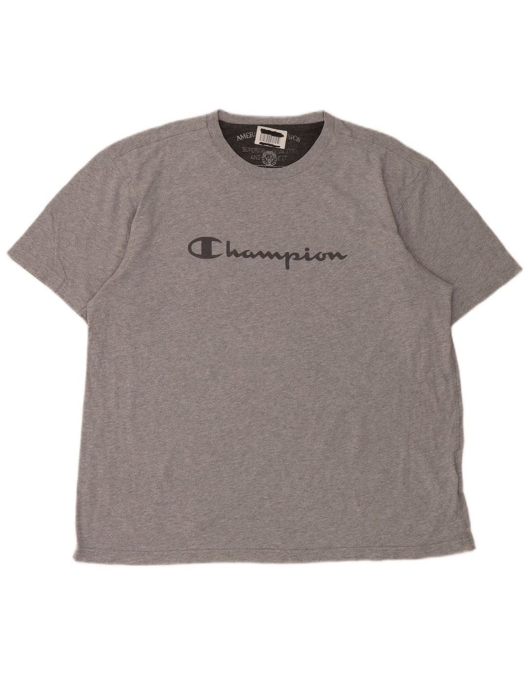 CHAMPION Mens Graphic T-Shirt Top 2XL Grey Cotton