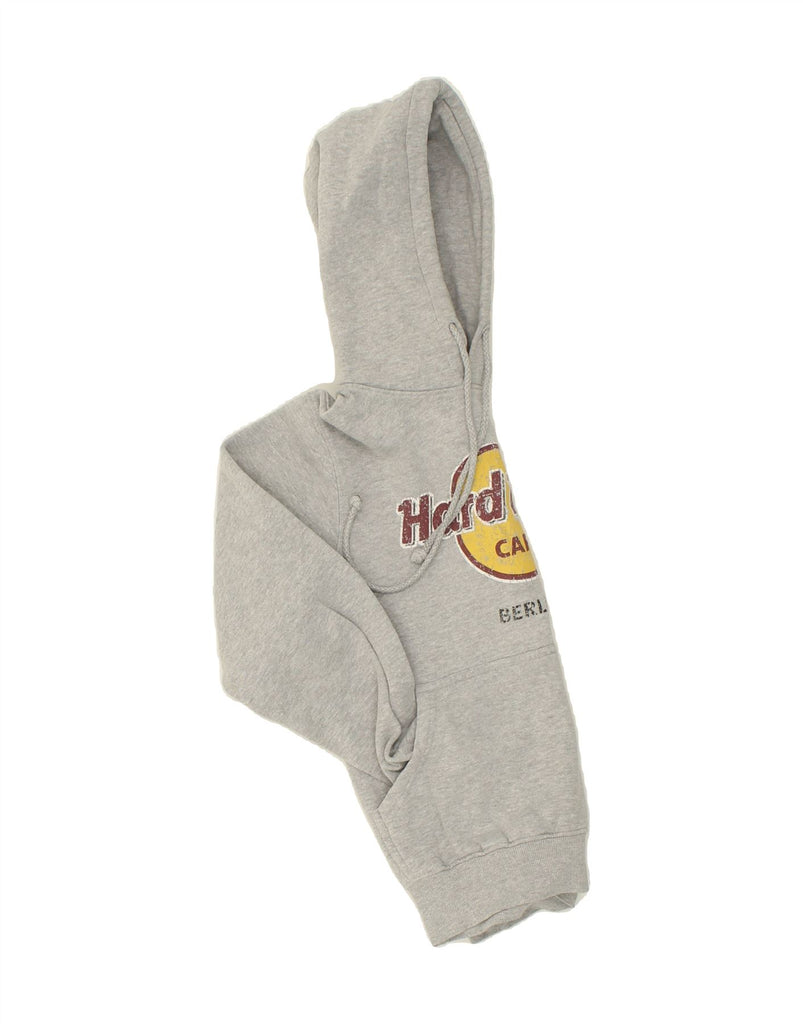 HARD ROCK CAFE Womens Berlin Graphic Hoodie Jumper UK 10 Small Grey Cotton | Vintage Hard Rock Cafe | Thrift | Second-Hand Hard Rock Cafe | Used Clothing | Messina Hembry 