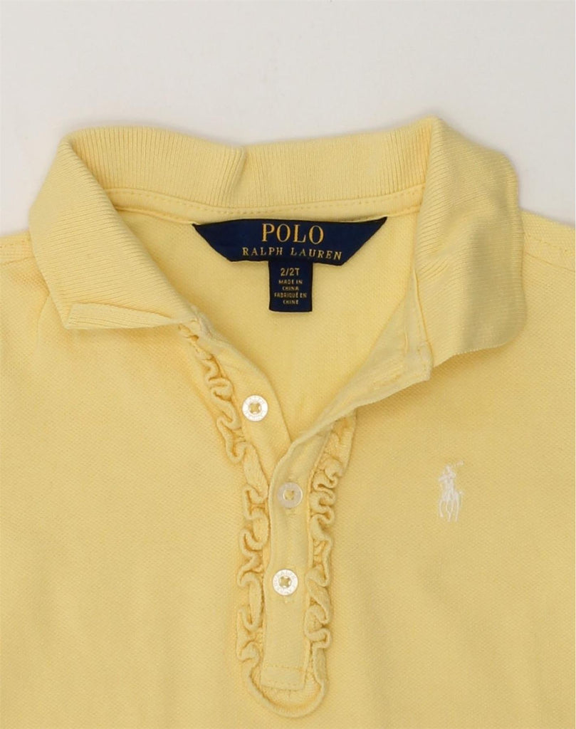 POLO RALPH LAUREN Baby Girls Polo Shirt 18-24 Months Yellow Cotton | Vintage Polo Ralph Lauren | Thrift | Second-Hand Polo Ralph Lauren | Used Clothing | Messina Hembry 