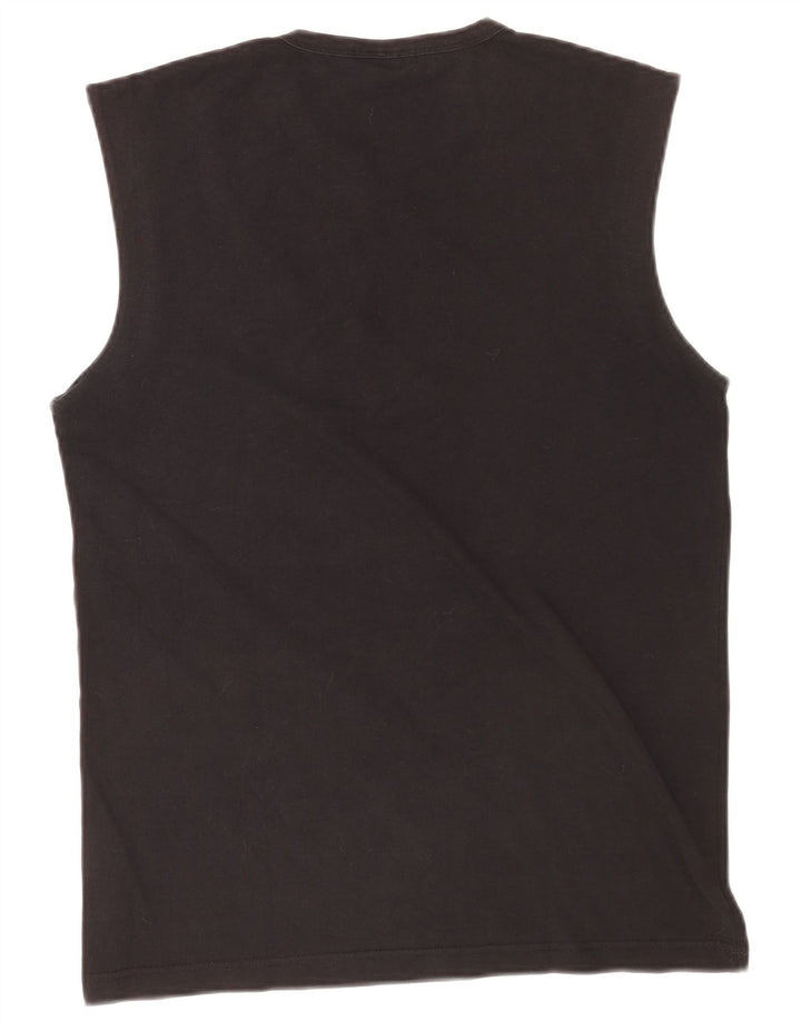 Asics Mens Vest Top Large Black Cotton