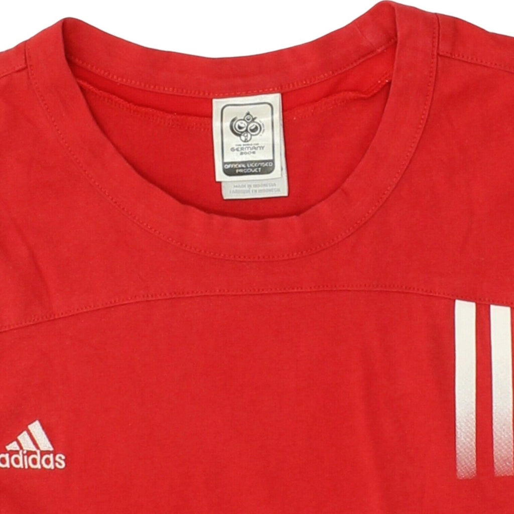 Switzerland Mens Red Sleeveless World Cup 06 Adidas Training Tank Top | Football | Vintage Messina Hembry | Thrift | Second-Hand Messina Hembry | Used Clothing | Messina Hembry 