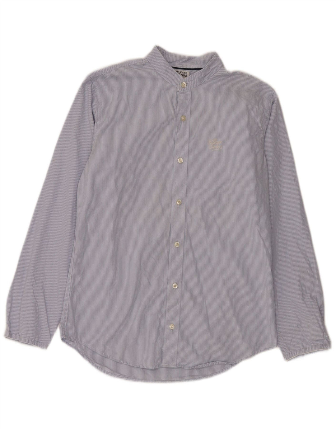 Tommy Hilfiger Mens Shirt Small Blue Pinstripe