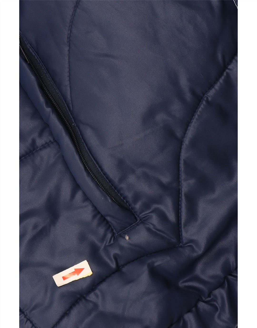 Vintage Mens Padded Jacket IT 54 2XL Navy Blue Polyamide