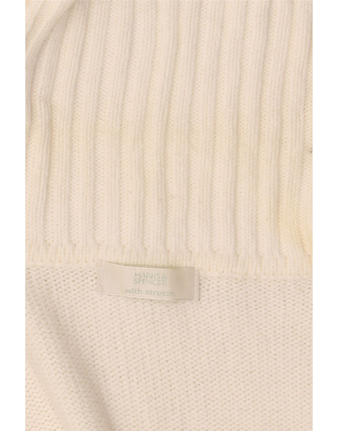 Marks & Spencer Womens Stretch Cardigan Sweater UK 16 Large White