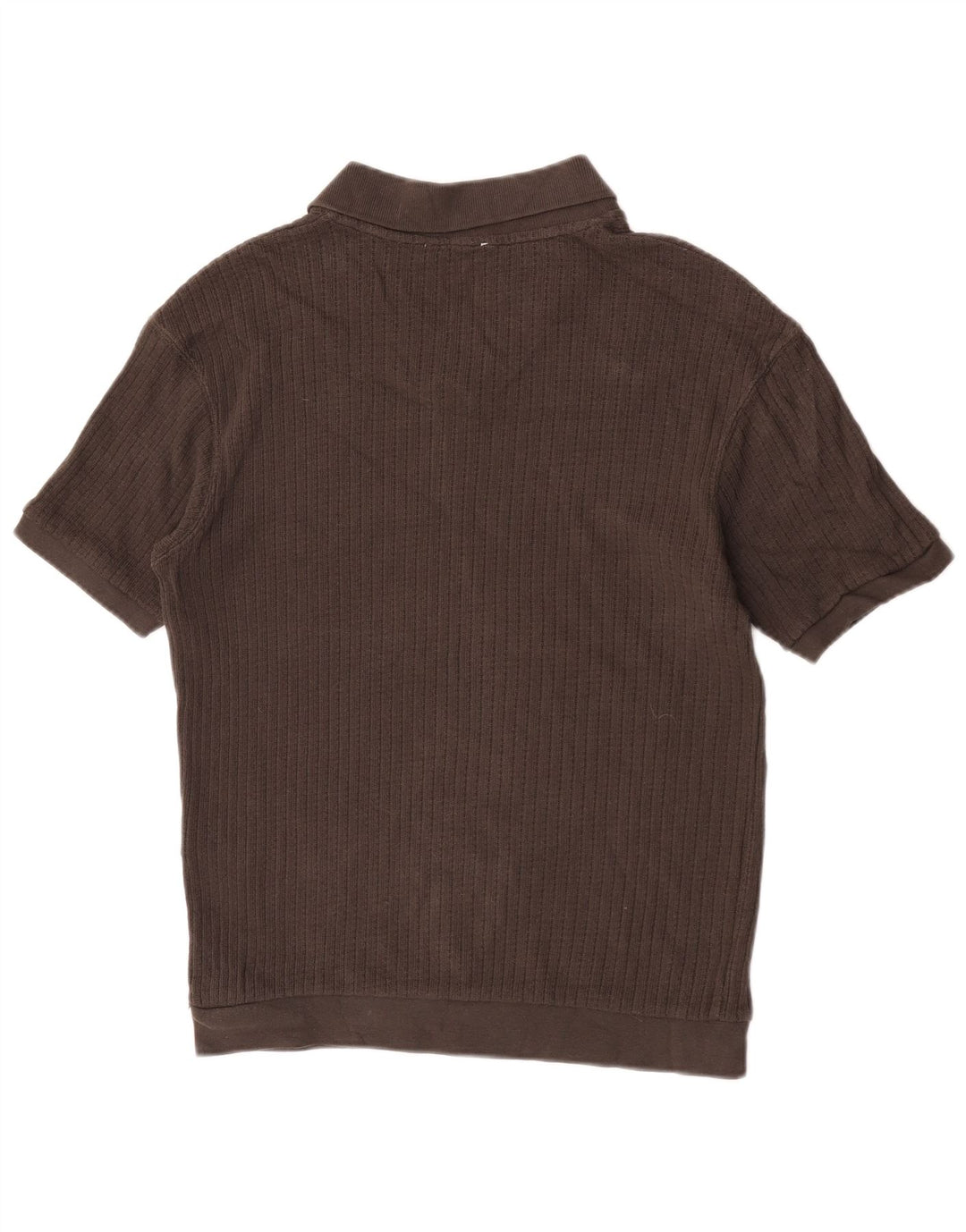 Zara Mens Polo Shirt Small Brown Cotton