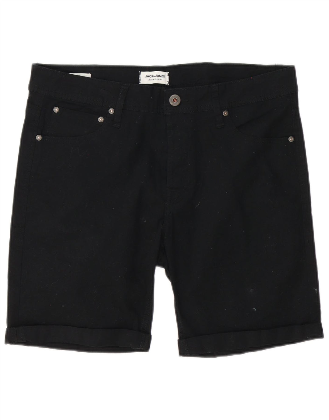 Jack & Jones Mens Casual Shorts Medium W32 Black Cotton