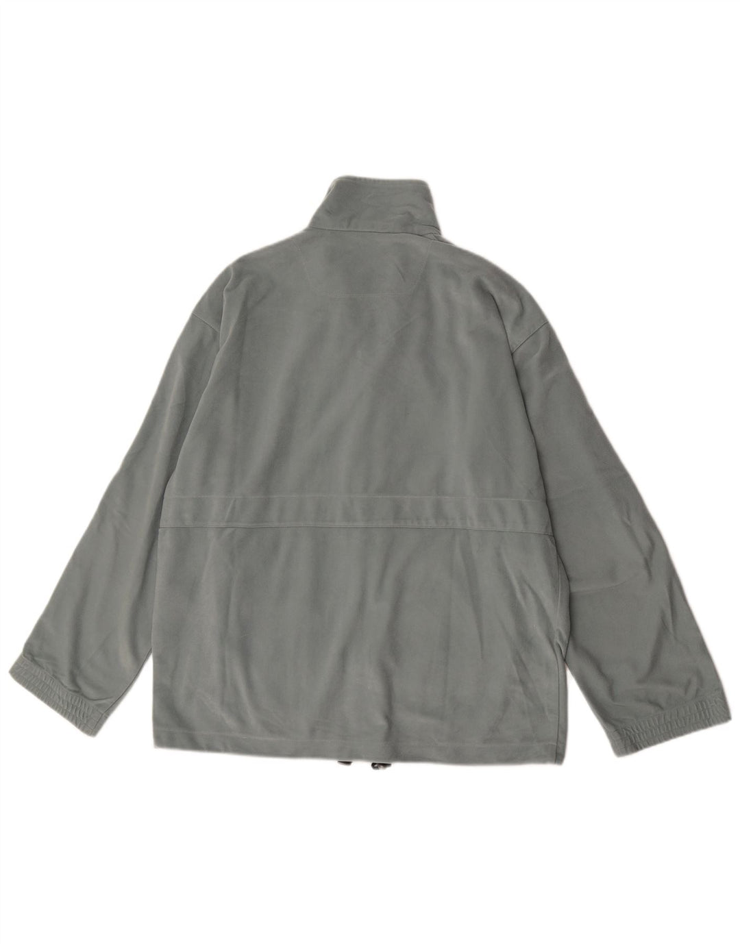 Diadora Mens Velour Tracksuit Top Jacket UK 40 Large Grey Polyester