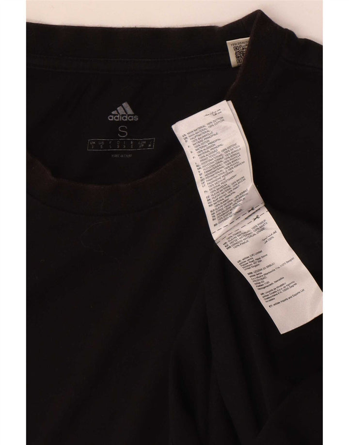 Adidas Mens T-Shirt Top Small Black Cotton