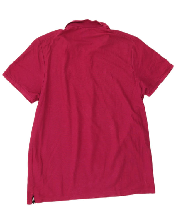 Nike Mens Dri Fit Polo Shirt Large Burgundy Cotton