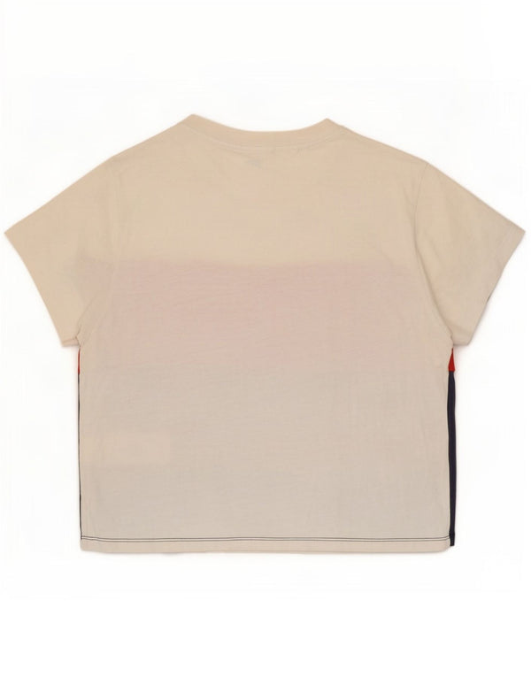 Levi's Womens Graphic T-Shirt Top UK 10 Small Off White Colourblock