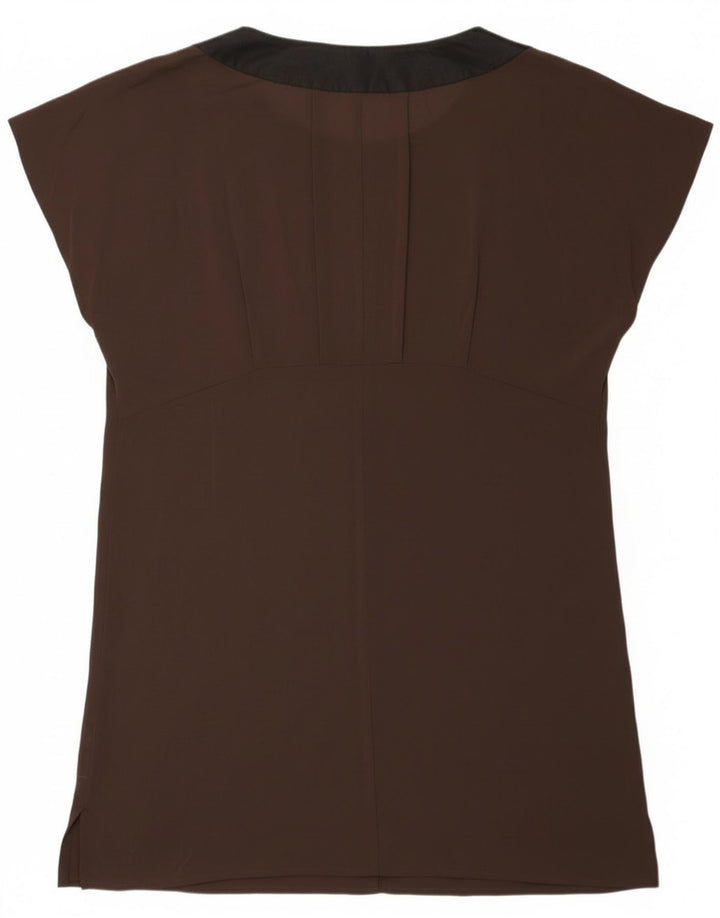 Persona Womens Blouse Top Size 23 Medium Brown Viscose