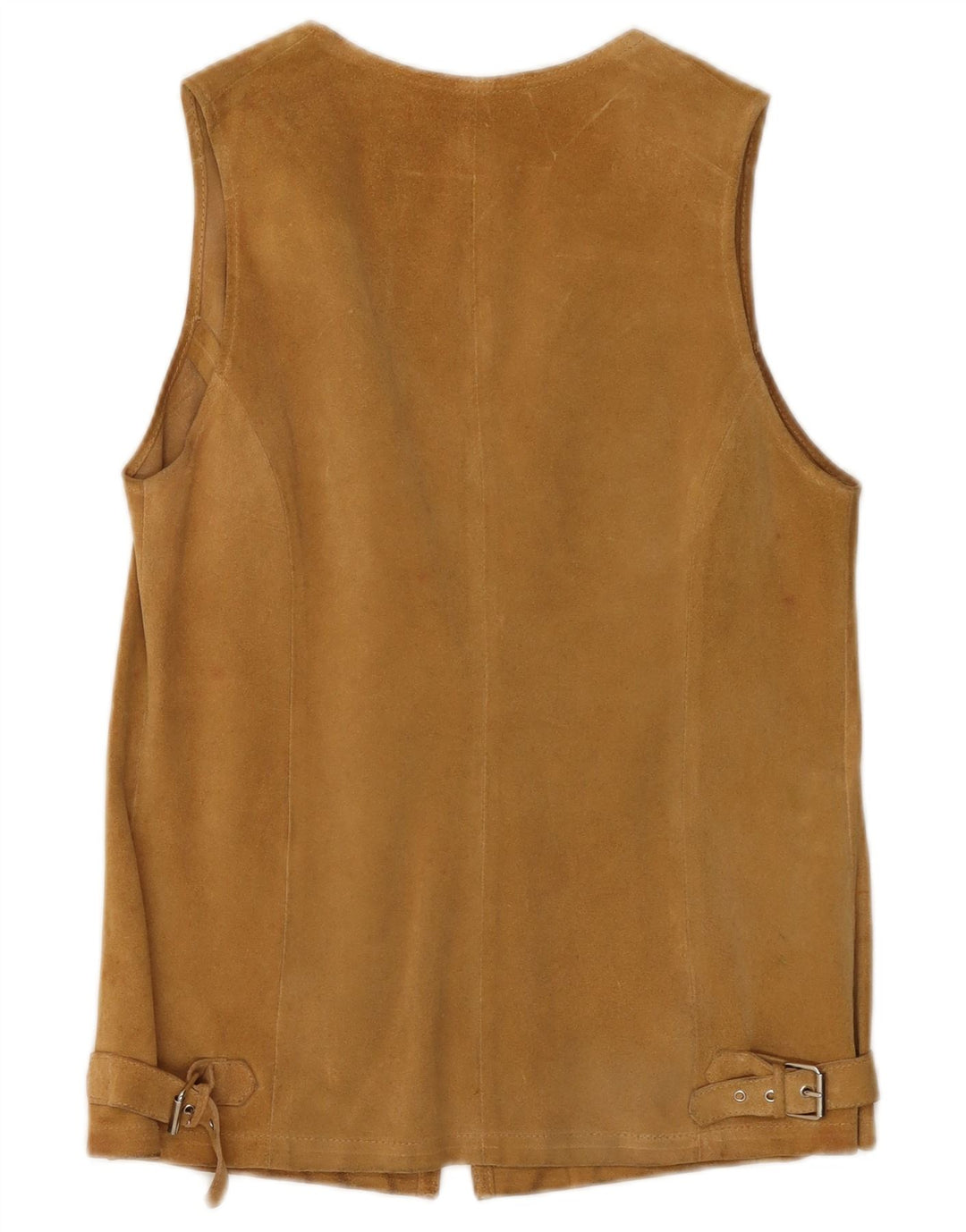 Conbipel Womens Suede Gilet IT 44 Medium Brown Leather
