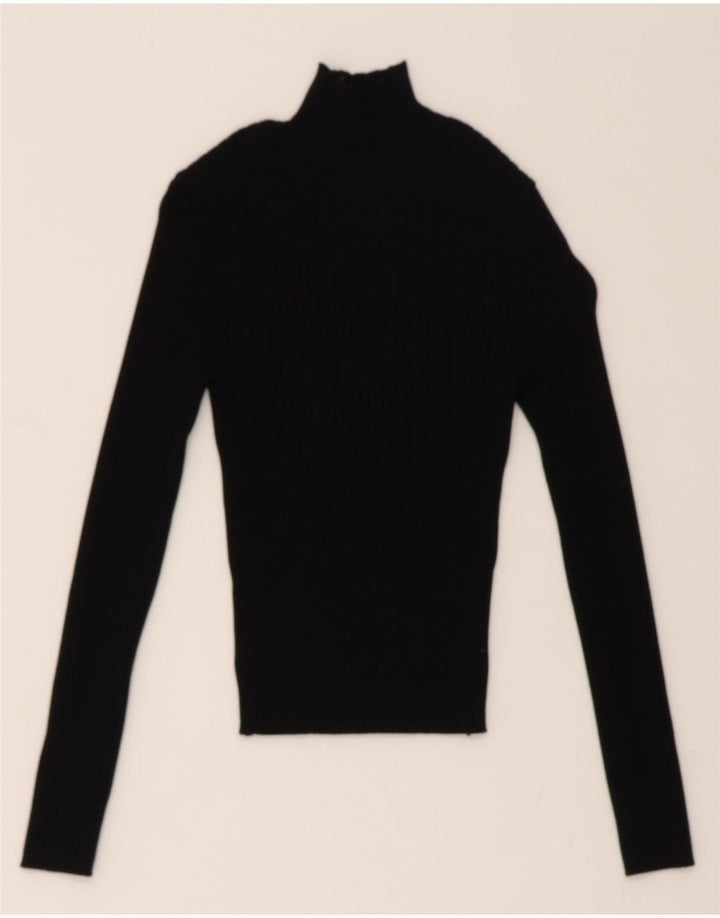 ZARA Womens Turtle Neck Jumper Sweater UK 10 Small Black Vintage Zara and Second-Hand Zara from Messina Hembry 