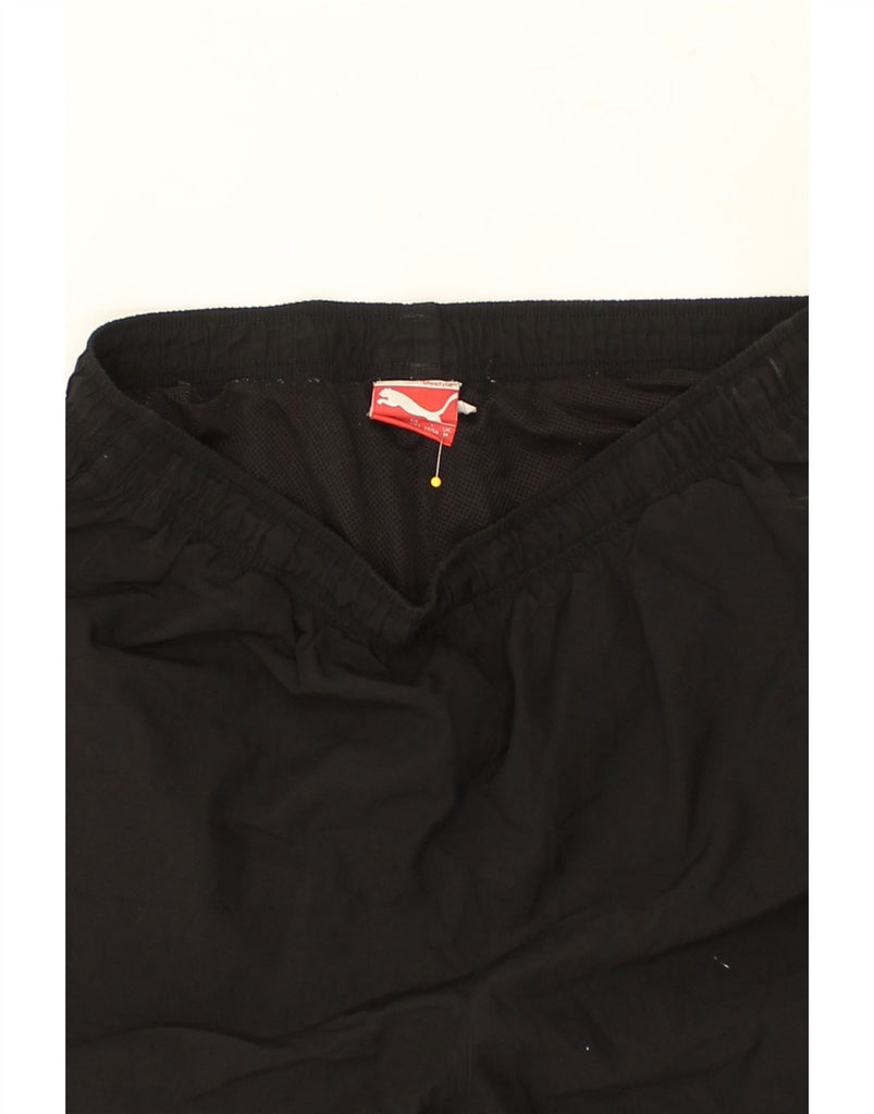 PUMA Mens Graphic Sport Shorts Medium Black Polyester | Vintage Puma | Thrift | Second-Hand Puma | Used Clothing | Messina Hembry 