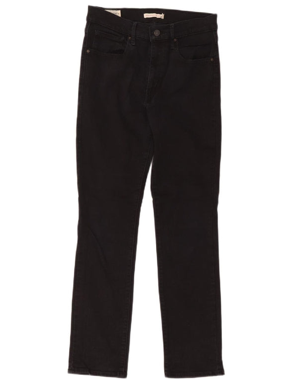 Levi's Womens 724 High Rise Super Skinny Jeans W30 L30 Black Cotton
