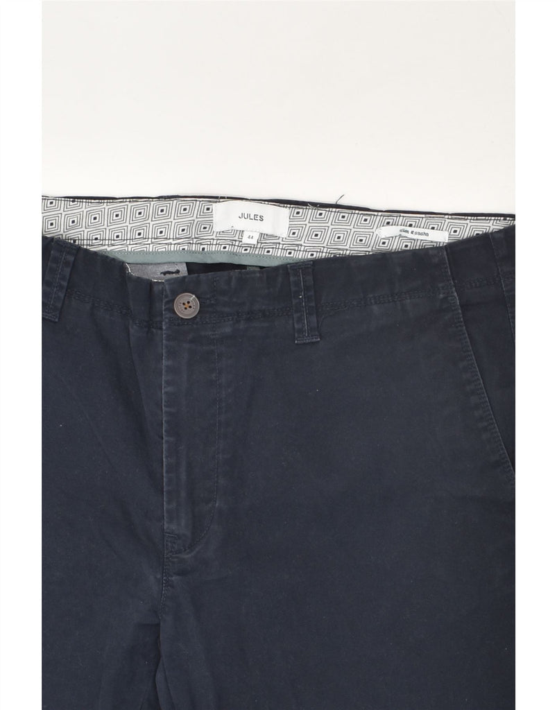 JULES Womens Slim Fit Chino Trousers EU 44 XL W36 L33  Navy Blue Cotton | Vintage Jules | Thrift | Second-Hand Jules | Used Clothing | Messina Hembry 