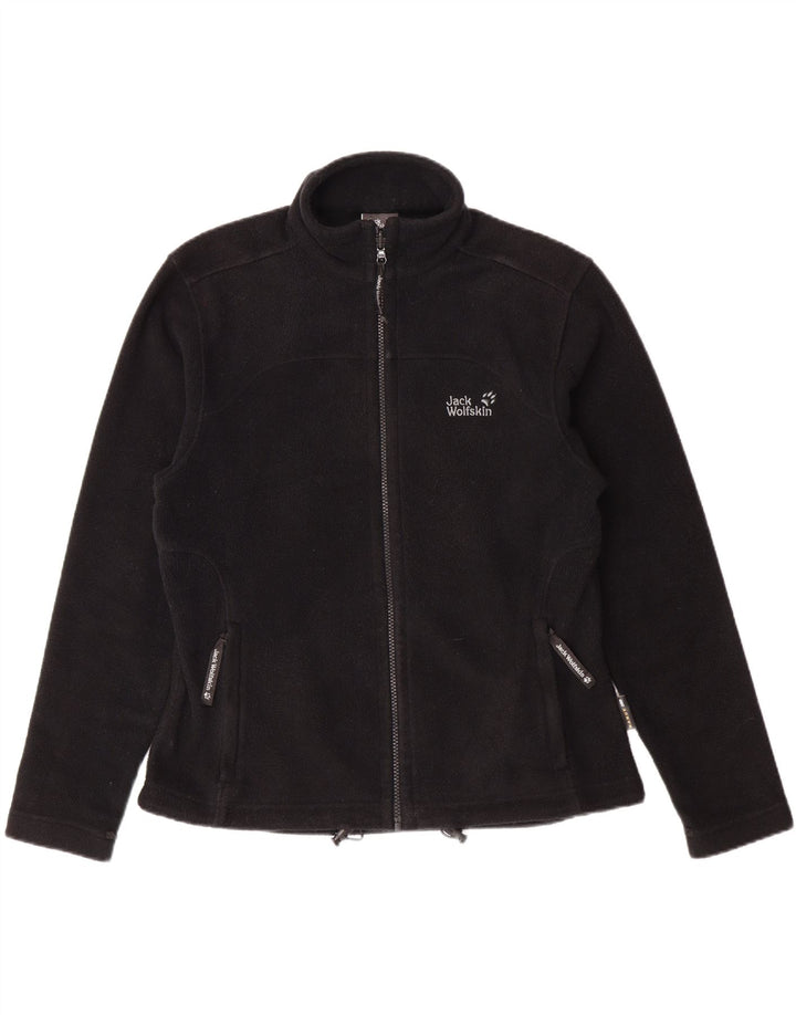 JACK WOLFSKIN Womens Fleece Jacket UK 16 Large  Black Polyester Vintage Jack Wolfskin and Second-Hand Jack Wolfskin from Messina Hembry 