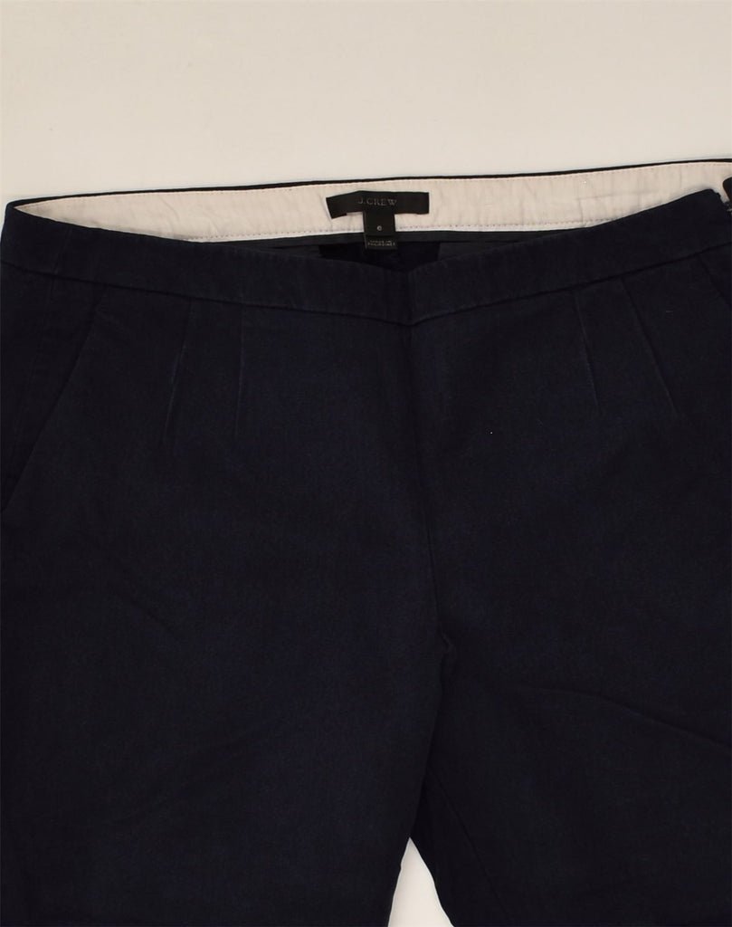 J. CREW Womens Slim Casual Trousers US 6 Medium W28 L24 Navy Blue Cotton | Vintage J. Crew | Thrift | Second-Hand J. Crew | Used Clothing | Messina Hembry 