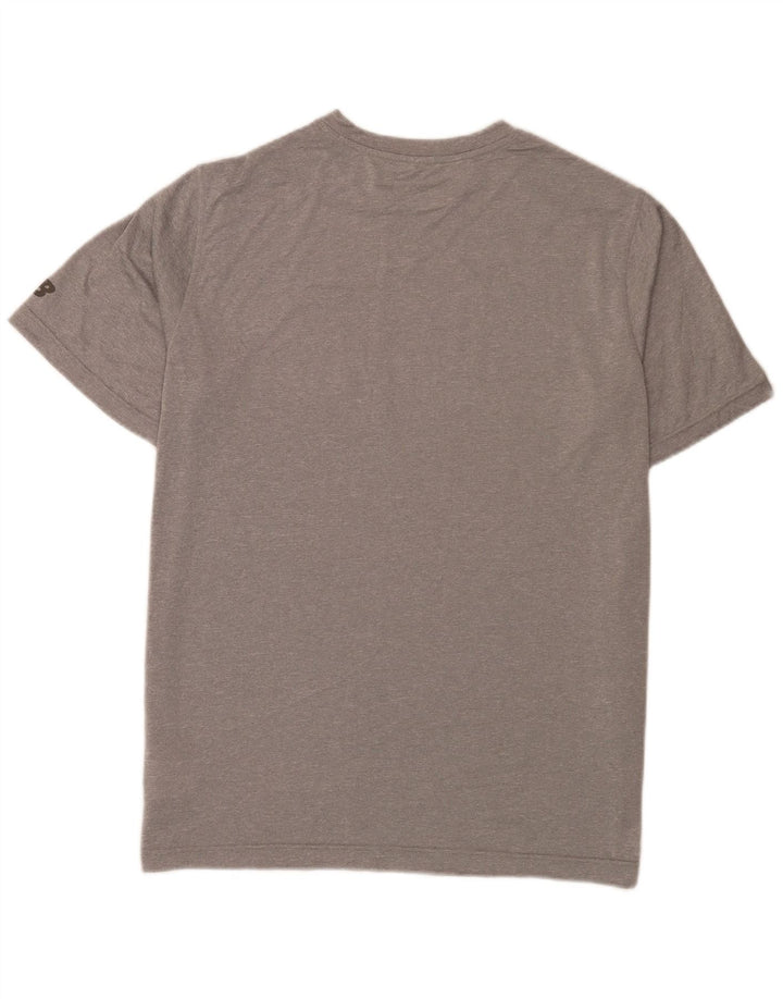 New Balance Mens Graphic T-Shirt Top XL Grey Polyester