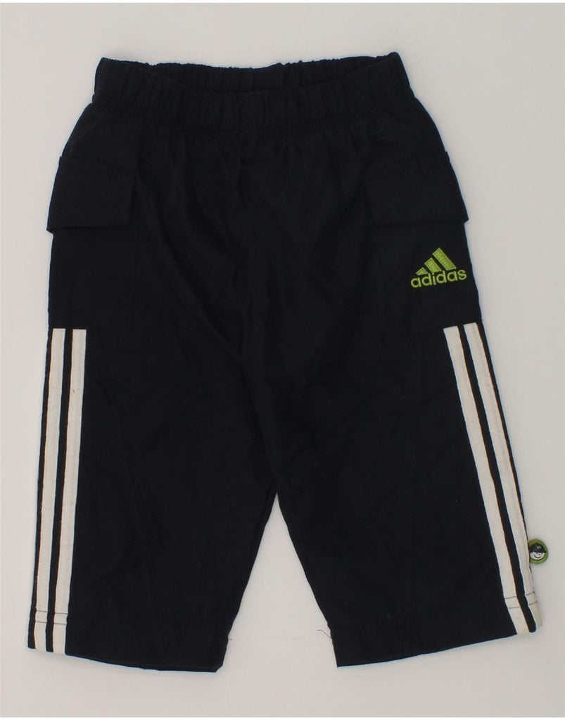 ADIDAS Baby Boys Sport Shorts 3-6 Months Navy Blue Polyester | Vintage Adidas | Thrift | Second-Hand Adidas | Used Clothing | Messina Hembry 