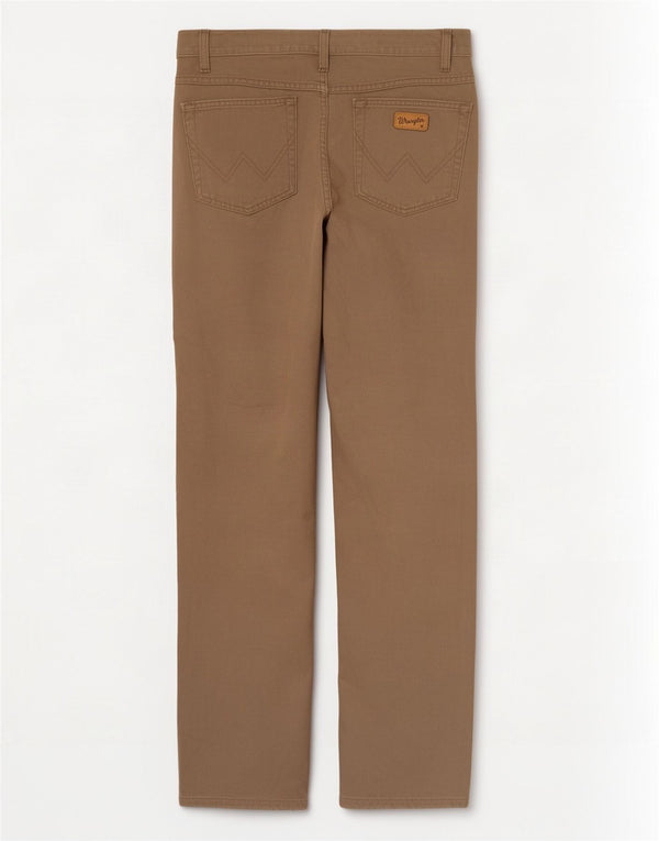 Wrangler Mens Texas Straight Casual Trousers W31 L32 Beige Cotton