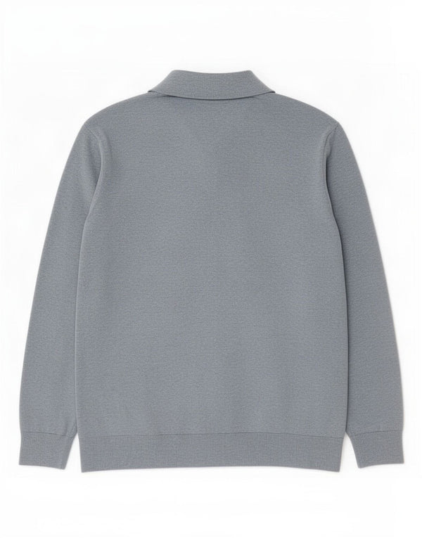 Marks & Spencer Mens Polo Neck Jumper Sweater Large Blue Cotton