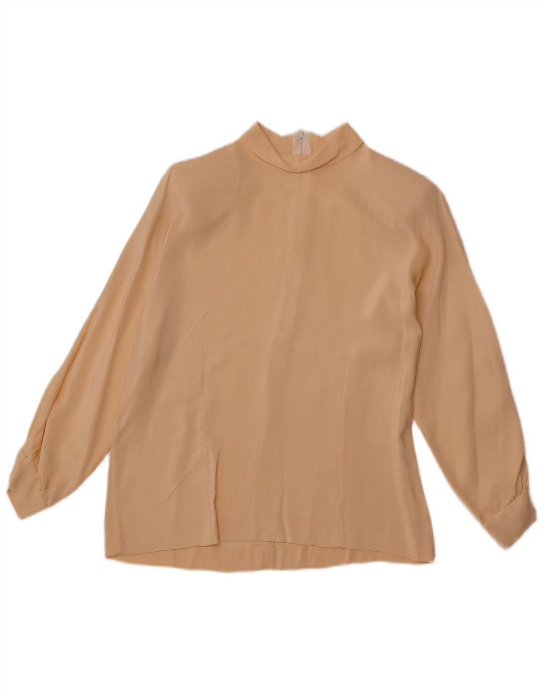 VINTAGE Womens 3/4 Sleeve Blouse Top UK 14 Large Beige