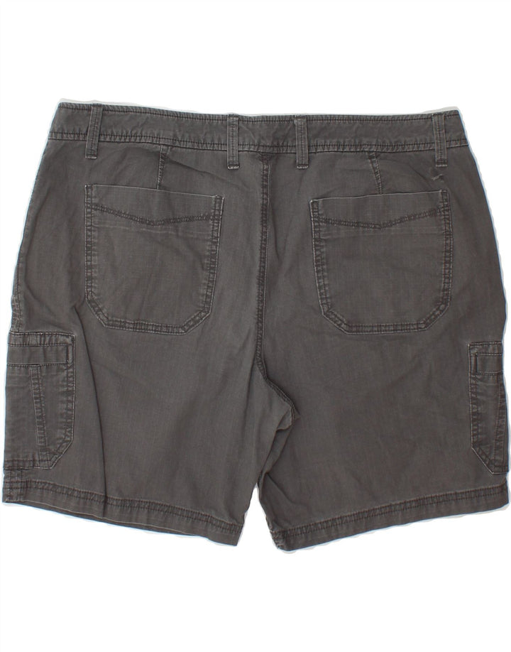 EDDIE BAUER Womens Slightly Curvy Cargo Shorts US 14 XL W38 Grey Cotton Vintage Eddie Bauer and Second-Hand Eddie Bauer from Messina Hembry 