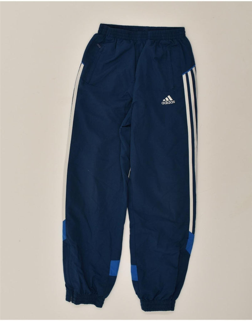 ADIDAS Boys Tracksuit Trousers Joggers 11-12 Years Navy Blue Polyester | Vintage Adidas | Thrift | Second-Hand Adidas | Used Clothing | Messina Hembry 